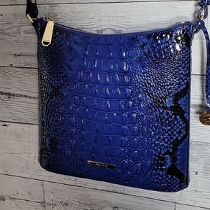 Rare HTF Brahmin Katie Blue Viper Ombre Alligator Crossbody Bag